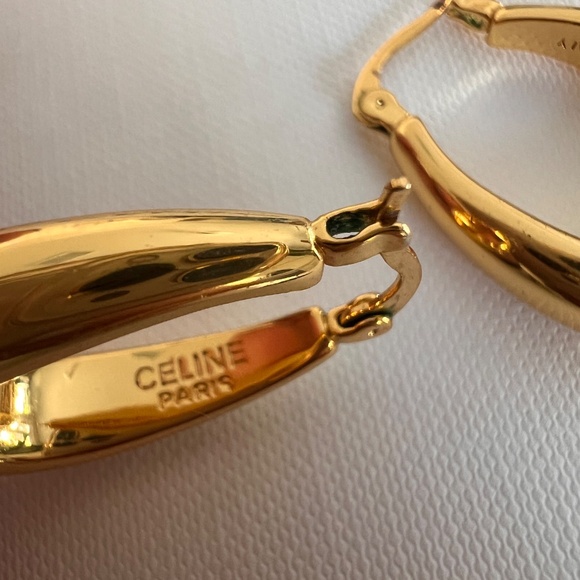 Celine Bold Hoop Earrings in Gold - Picture 4 of 4